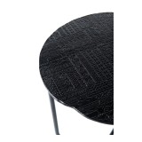 ROUND SIDE TABLE METAL INCA PATTERN 50 - CAFE, SIDE TABLES